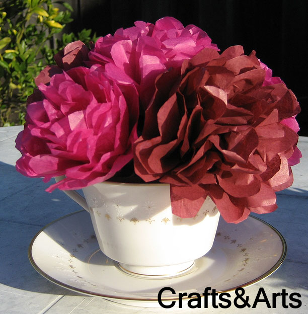 Rose Tissue Paper Flower Craft