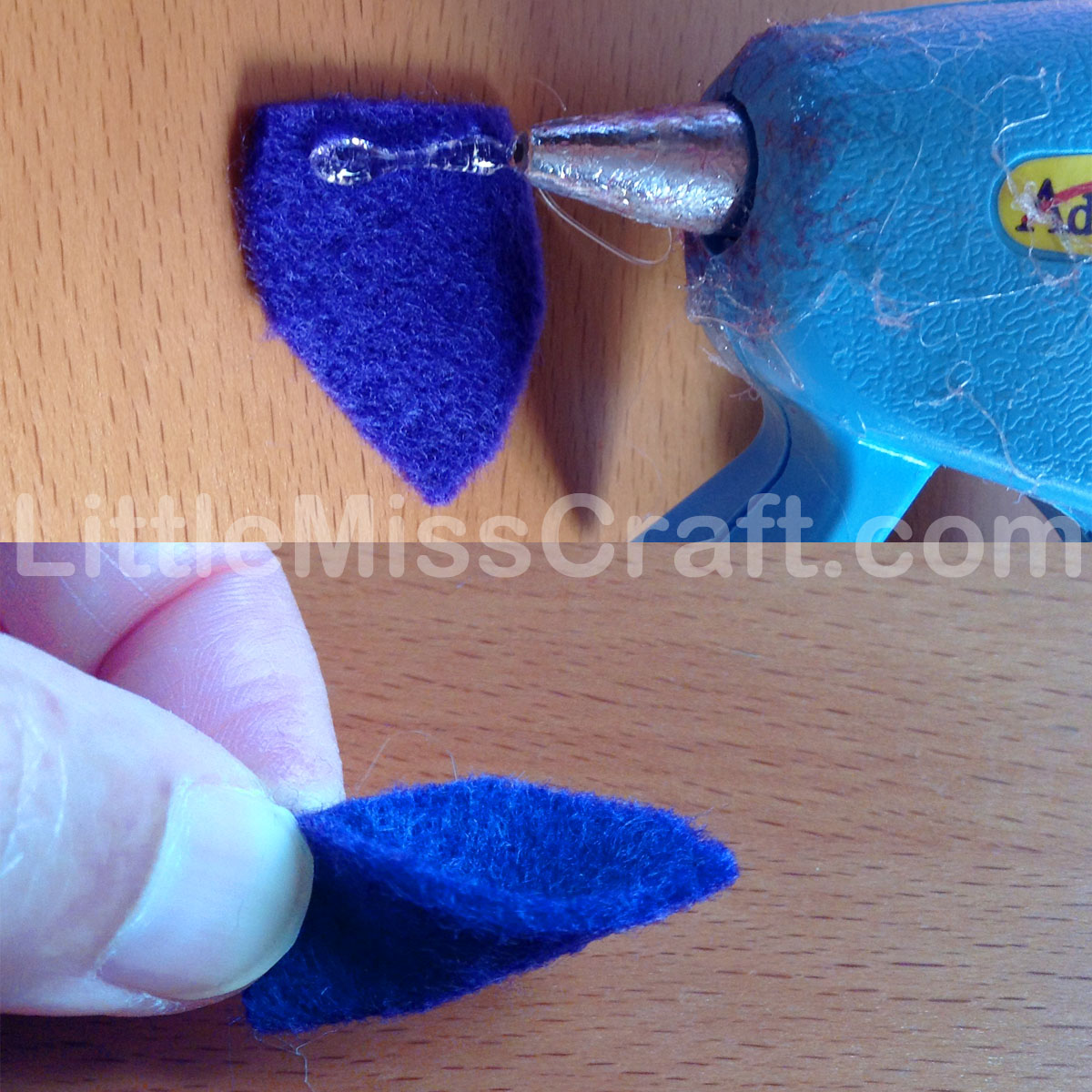 handmade felt bluebonnet lupine wildflower Texas state flower craft tutorial