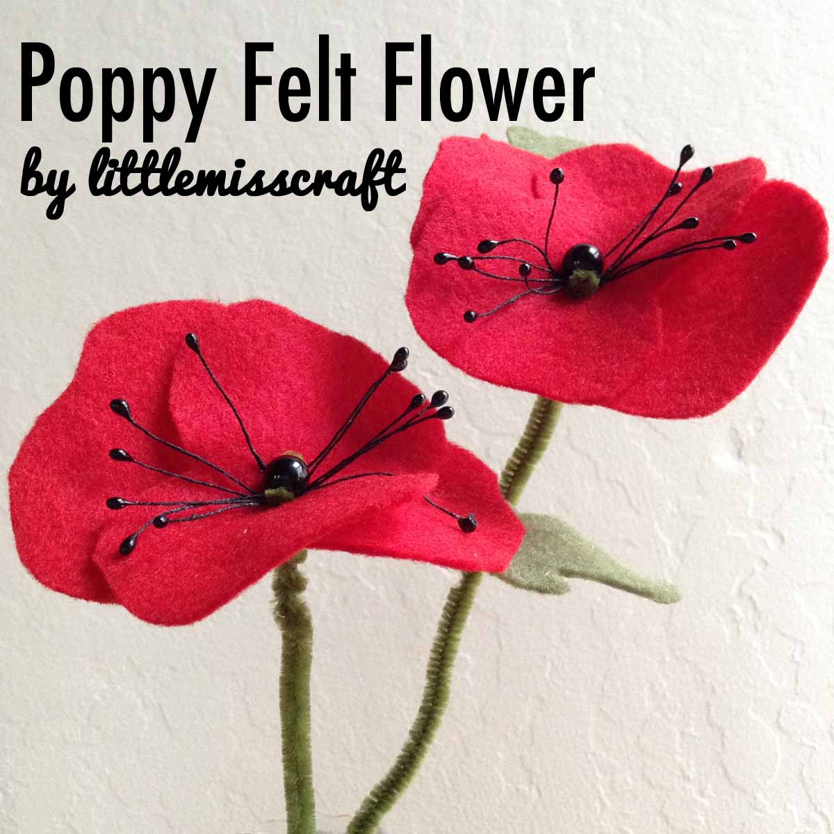 Crafts - Poppy Felt Flower