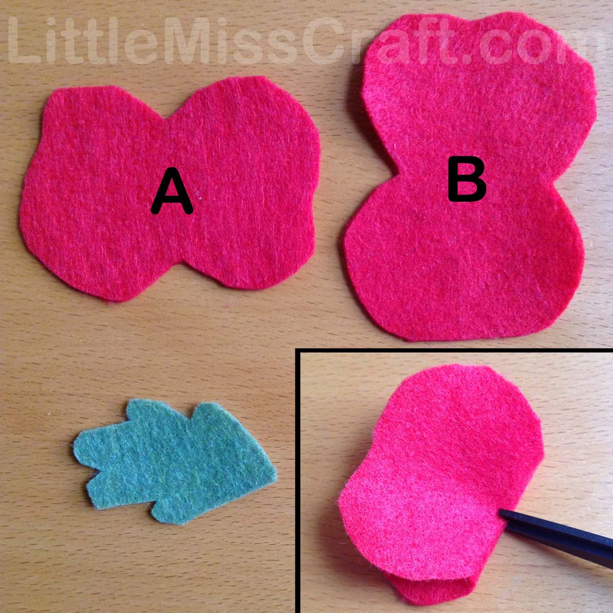 handmade felt red poppy flower craft tutorial