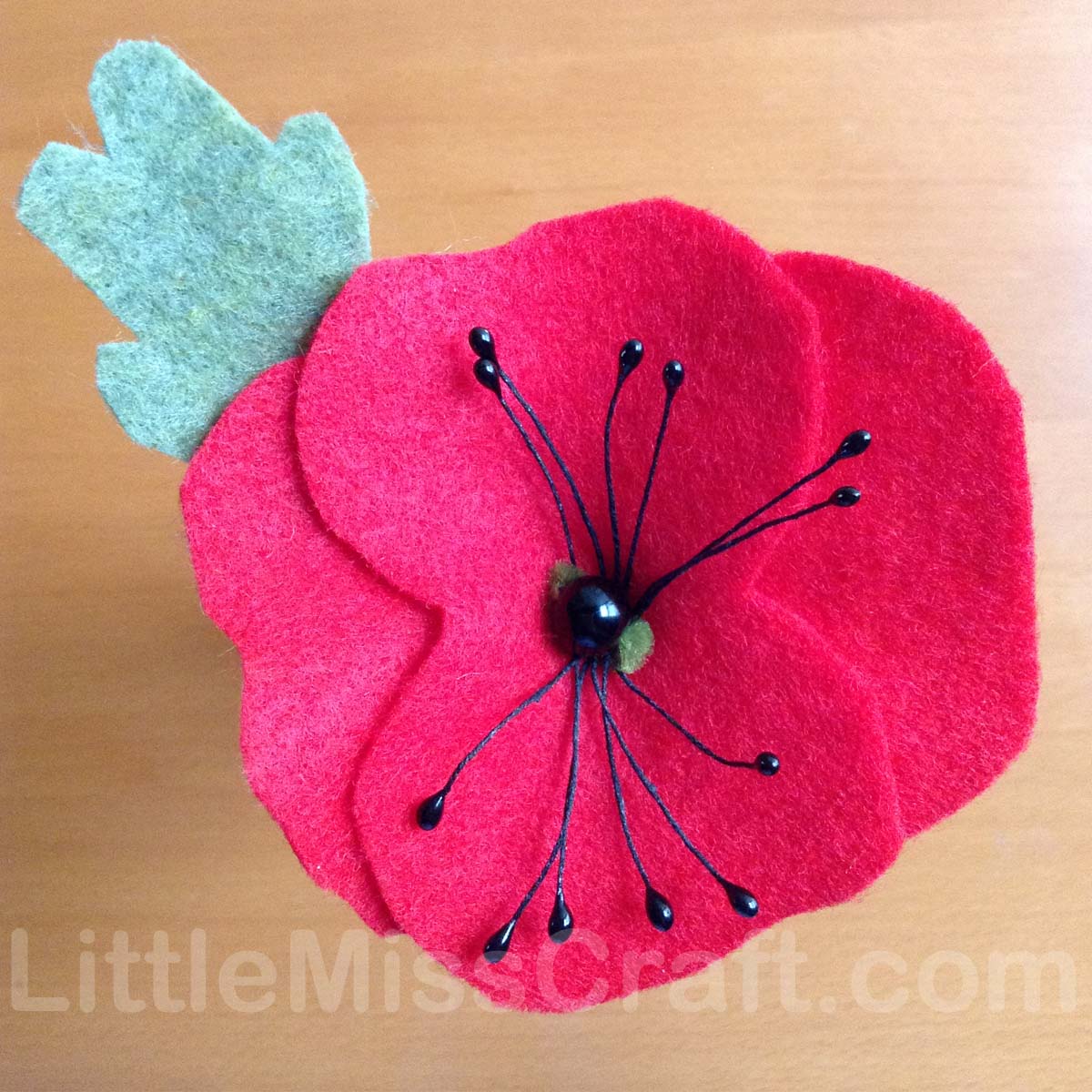 Crafts - Poppy Felt Flower