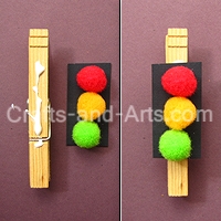 Traffic light clip craft