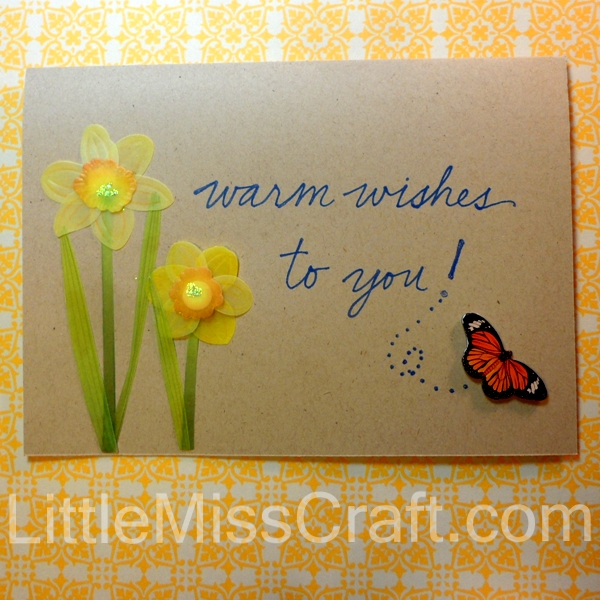 handmade flower butterfly greeting card craft tutorial