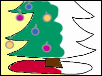 Christmas Tree Doodle Coloring Page