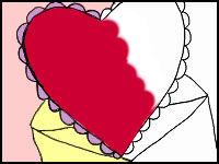 Valentine's Card Doodle Coloring Page