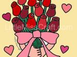Rose Bouquet Valentine's Day Coloring Page
