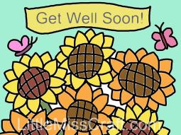 Sunflower Get Well Coloring Page