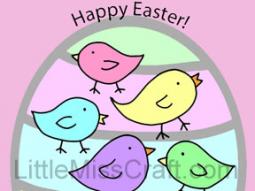 Easter Chicks Coloring Page