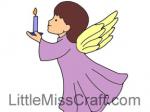 Angel Candle Coloring Page