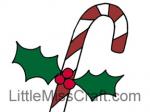 Candy Cane Christmas Coloring Page