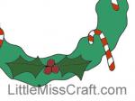 Candy Cane Wreath Coloring Page