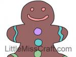 Gingerbread Man 1 Coloring Page
