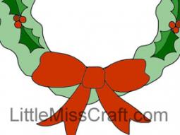 Holly Wreath Coloring Page