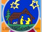 Nativity Stained Glass Coloring Page
