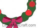 Christmas Ornament Wreath Coloring Page