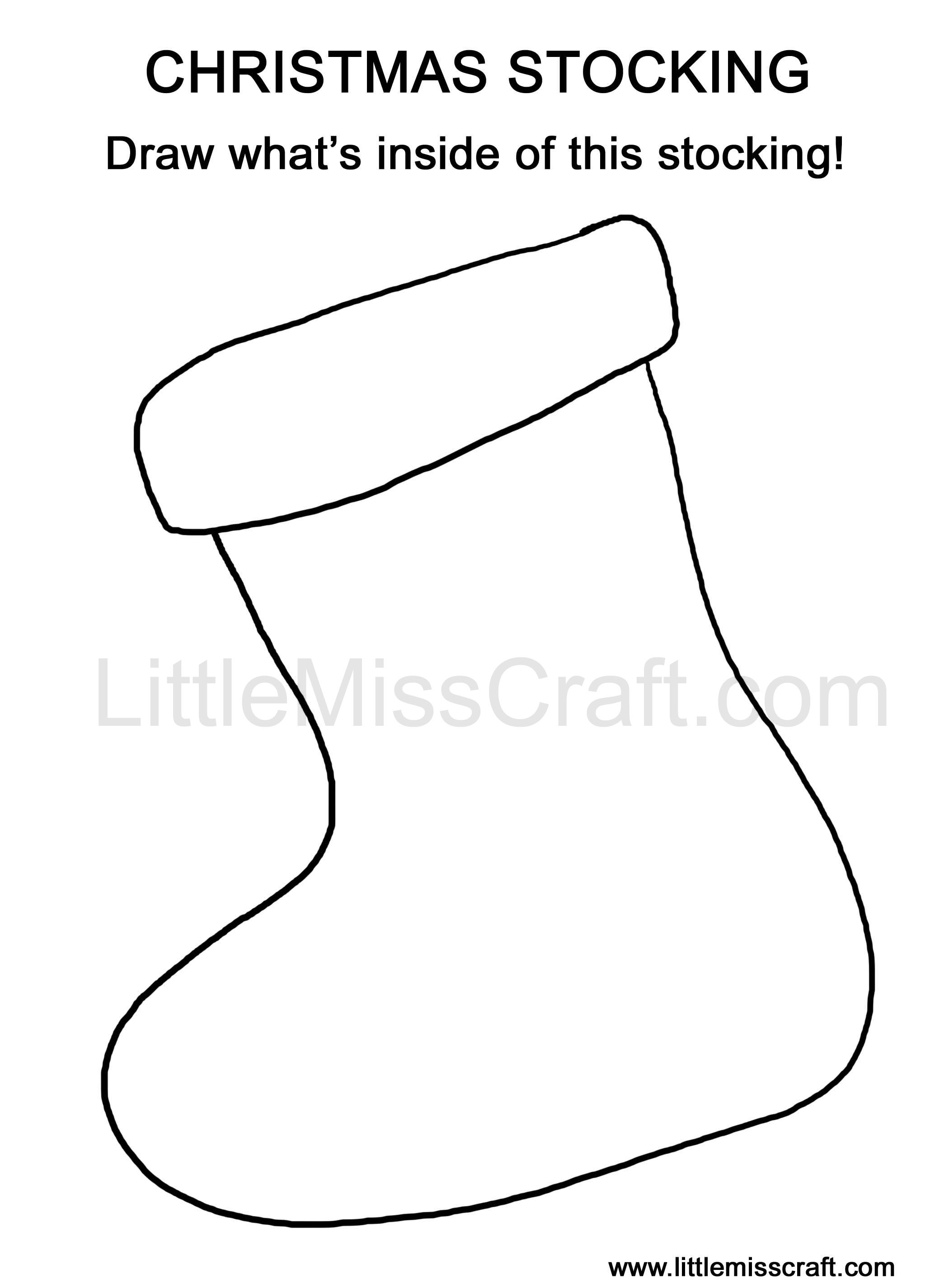 Christmas Stocking Doodle Coloring Page