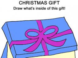 Christmas Gift Doodle Coloring Page