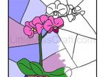 Orchid Stained Glass Coloring Page