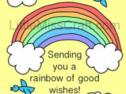 Get Well Rainbow Coloring Page