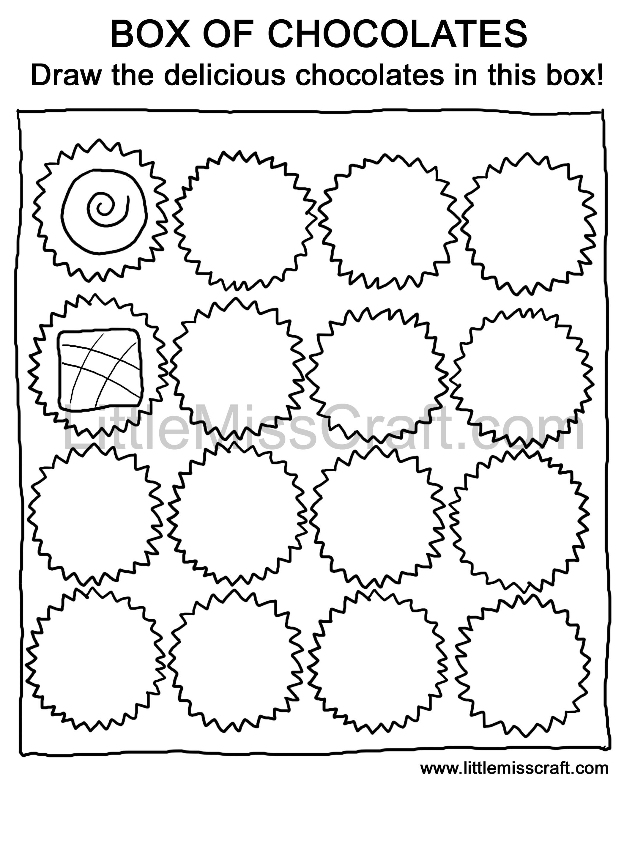 Sweets - Chocolate Doodle Coloring Page