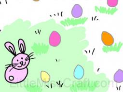 Easter Egg Hunt Doodle Coloring Page