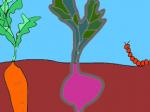Growing Root Vegetables Doodle Coloring Page