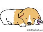 Puppy Sleeping Coloring Page
