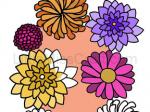 Fall Flowers Coloring Page