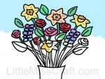 Spring Flowers in Vase Coloring Page