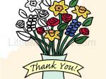 Thank You Flowers in Vase Coloring Page