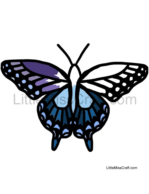 Crafts Butterfly Swallowtail Coloring Page