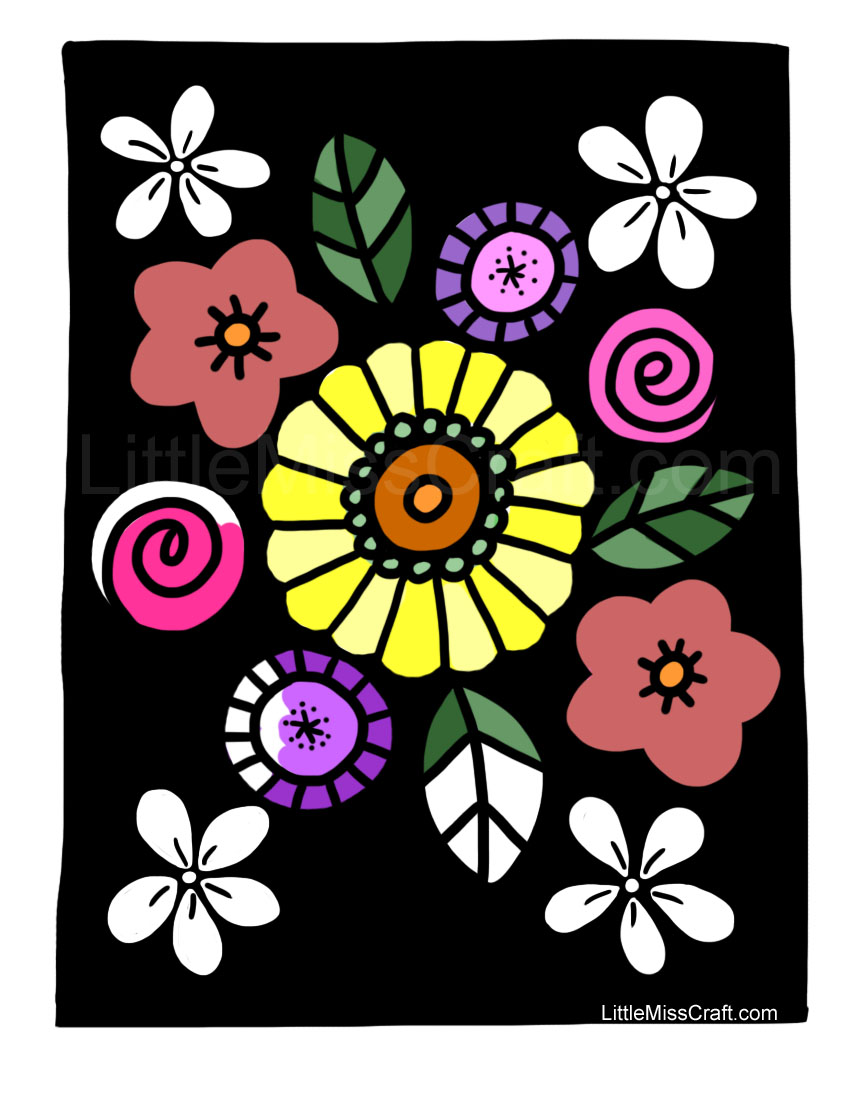 Simply Beautiful Flowers Coloring Page