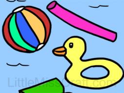 Swimming Pool Fun Coloring Page