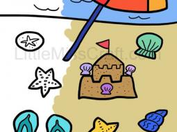 Beach Fun Coloring Page