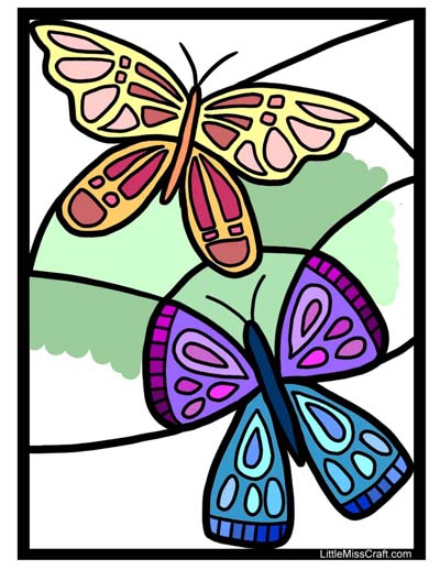 Butterfly Large Coloring Page