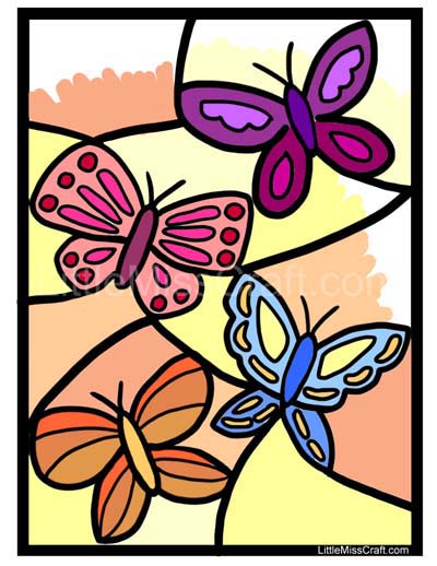 Butterfly Small Coloring Page