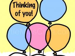 Balloon Thinking of You Coloring Page