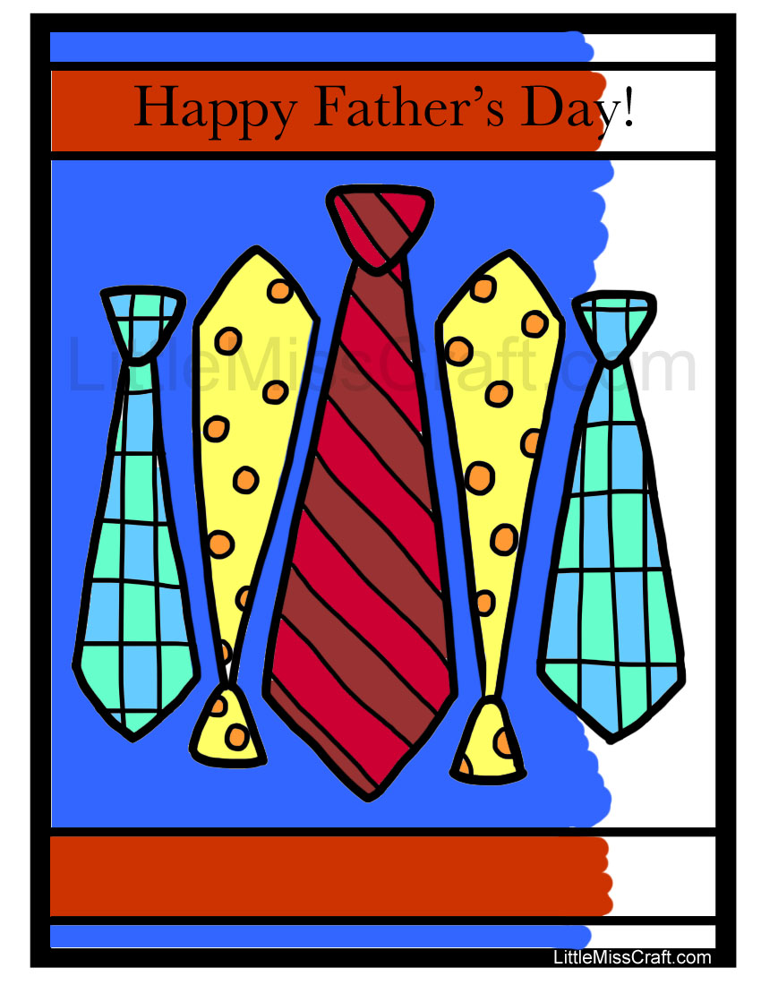 Father's Day Tie Coloring Page