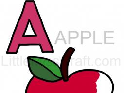 Apple Alphabet Coloring Page
