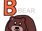 Bear Alphabet Coloring Page