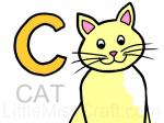 Cat Alphabet Coloring Page