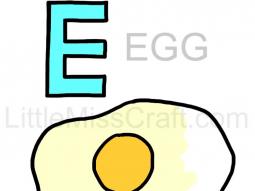Egg Alphabet Coloring Page
