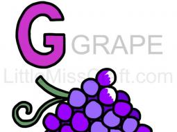 Grape Alphabet Coloring Page