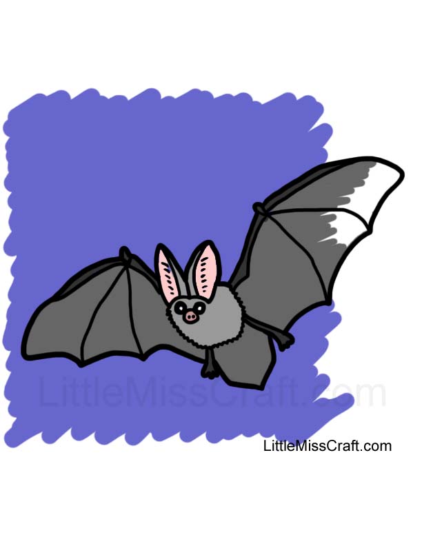 Bat Coloring Page 1