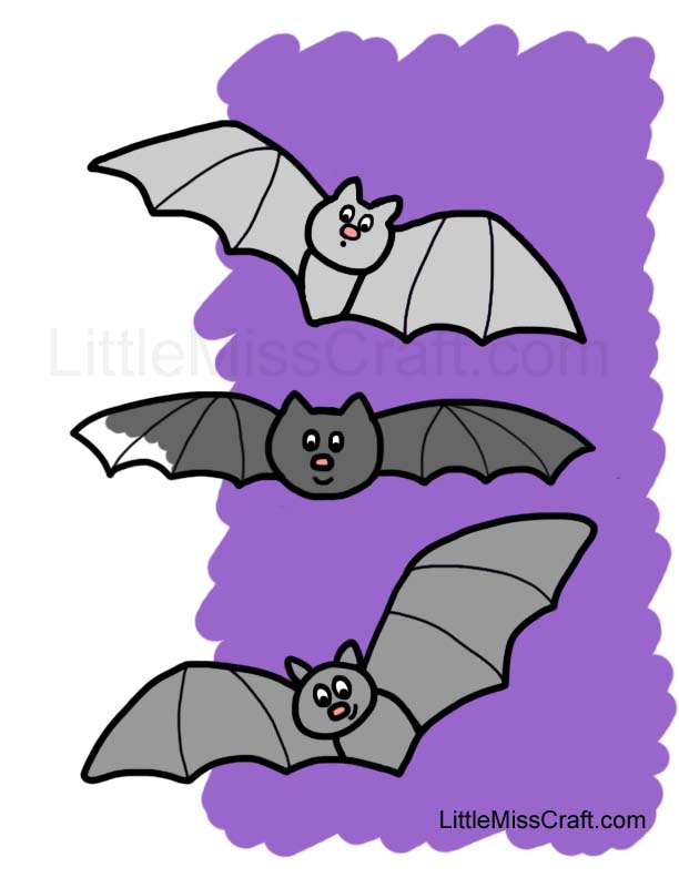 Bats Simple Coloring Page