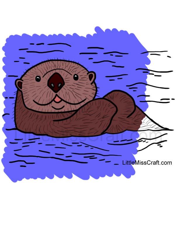 Sea Otter Coloring Page