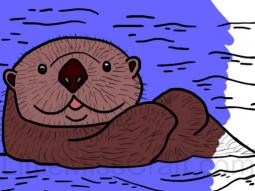Sea Otter Coloring Page