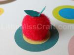 Apple Fuzzy Pom Craft