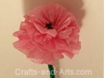 Ranunculus Tissue Paper Flower Craft